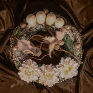 Decorațiuni de masă de Crăciun, coroane de flori