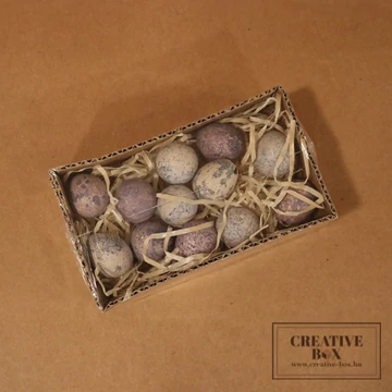 Pasztell lila fürj tojás - 12 db/csomag