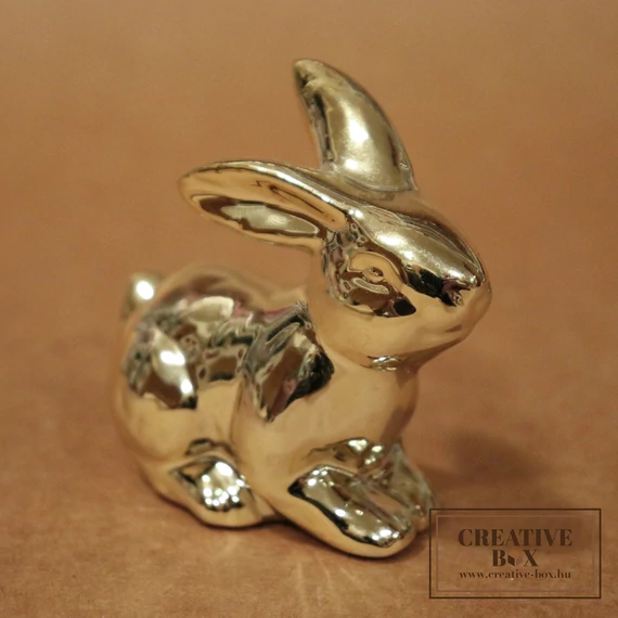 Arany kerámia nyúl - 7,5 cm