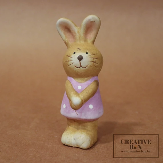 Kerámia nyuszi lány - 13 cm